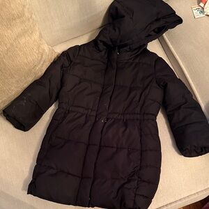 Kids Black Hooded Jacket